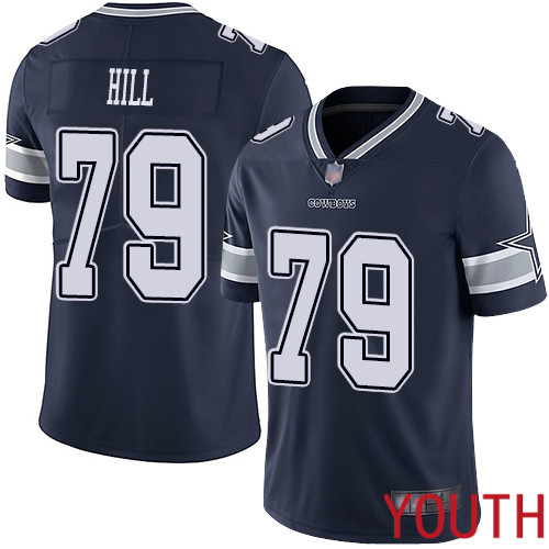 Youth Dallas Cowboys Limited Navy Blue Trysten Hill Home 79 Vapor Untouchable NFL Jersey